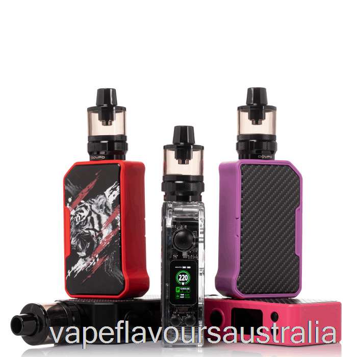 Vape Flavours Australia DOVPO MVP 220W Starter Kit Carbon Fiber Transparent